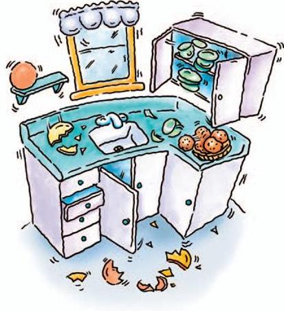 Things can fall down and hurt you during an earthquake